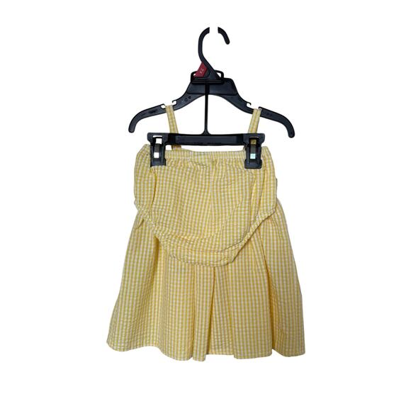 NWT Counting Daisies Baby Girl 18M Sleeveless Yellow Gingham Dress with Bloomers - Picture 2 of 5